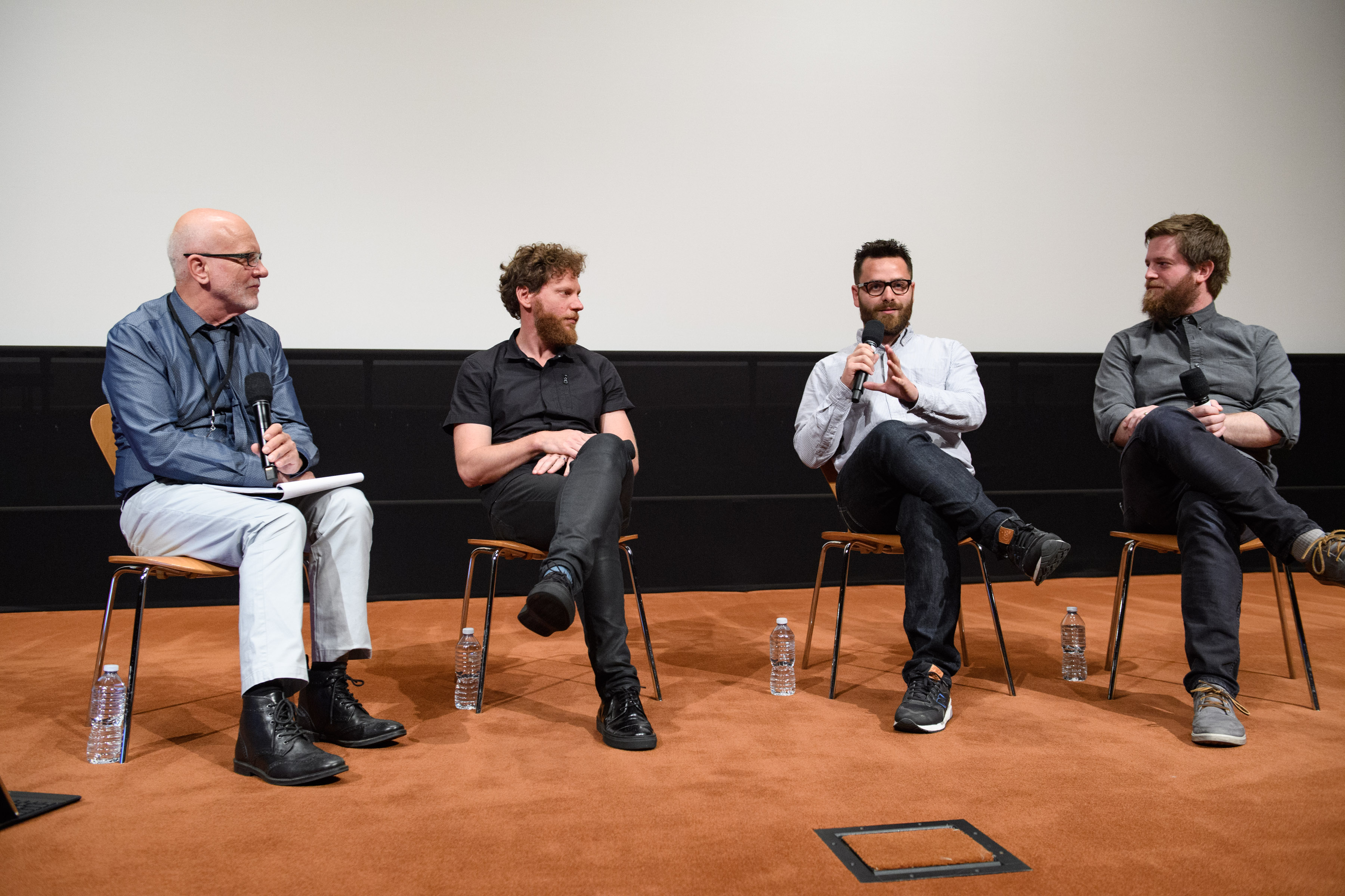 The ACES discussion was moderated by ICG business manager Michael Chambliss, while the panelists included DIT/workflow supervisor Francesco Giardiello, Mytherapy chief colorist Dado Valentic and Legendary Entertainment director of postproduction technology Brandon Bussing. Photo courtesy of the Academy of Motion Picture Arts and Sciences