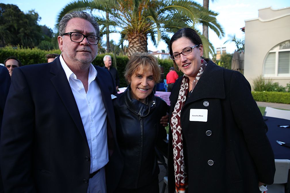 ASC members Guillermo Navarro and Nancy Schreiber with director Sascha Rice.
