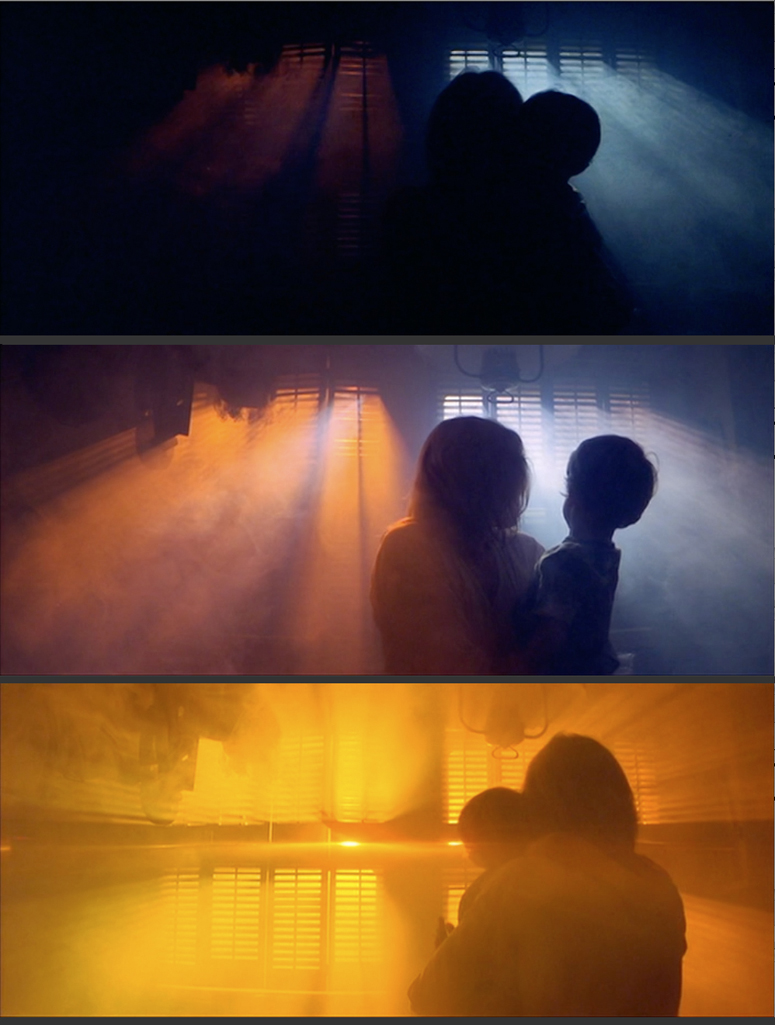 3 frames from Close Encounters of the Third Kind cinematography by Vilmos Zsigmond