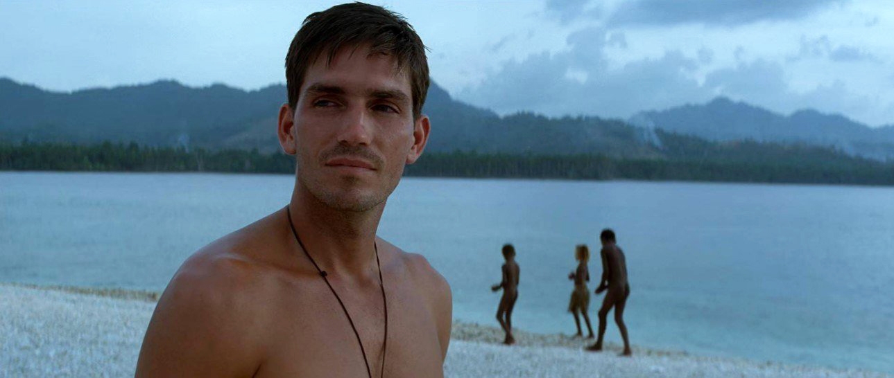 Witt (Jim Caviezel) spends time in a Melanesian village. 