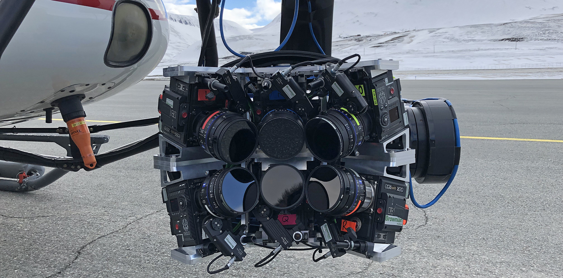 Typhon2 Six Camera Array Mounted On Helicopter