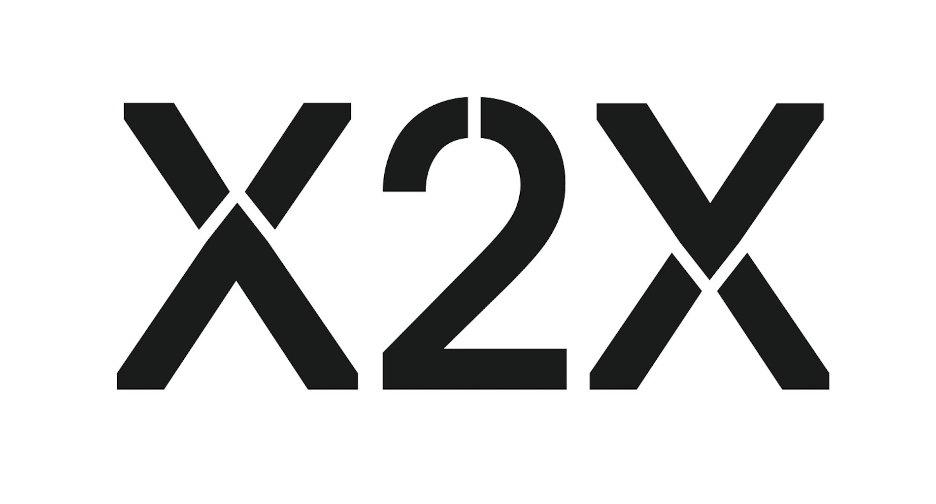 X2 X Logo Black