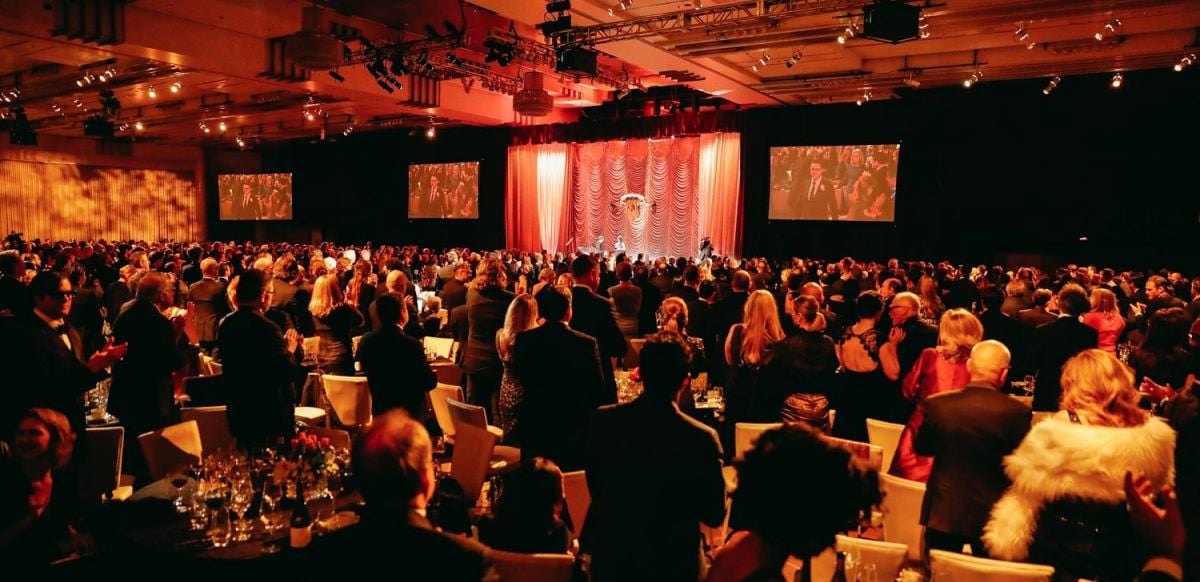 A view from the back of the room at the 2017 ASC Awards. The event now regularly hosts 1,600 attendees.