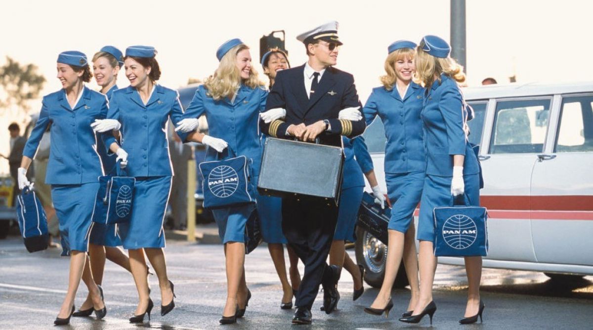 Every pilot needs an entourage, and the suave Abagnale has no trouble assembling a harem of"official" Pan Am stewardesses.