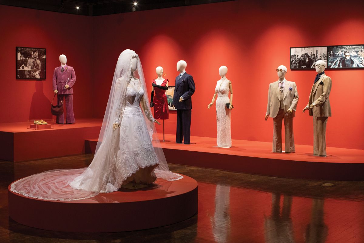 Costumes designed by Yates, along with other items and props from the movie, were showcased during a special exhibit at the Fashion Institute of Design & Merchandising in Los Angeles from Nov. 23-Dec. 4, 2021. (Exhibition photo by Alex J. Berliner, courtesy of ABImages.)