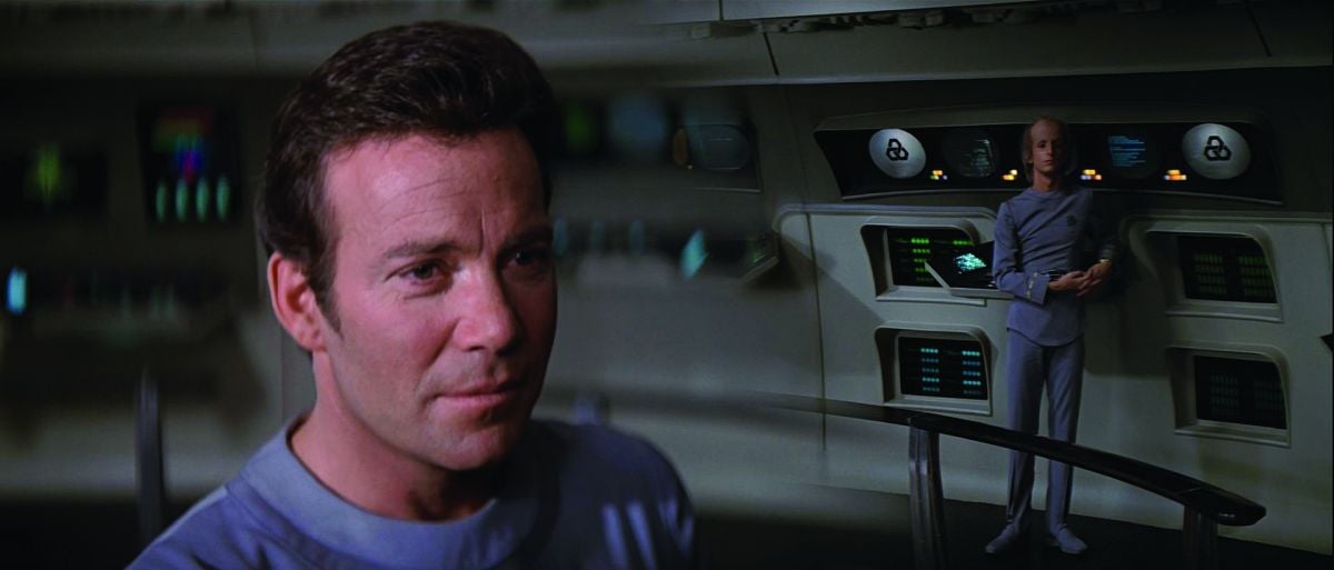 El cinematógrafo Richard H. Kline, ASC usaba una dioptría de campo dividido para lograr esta toma de Star Trek: The Motion Picture (1979). Anteriormente las usaba para el gran efecto en el sci-fi thriller The Andromeda Strain (1969).