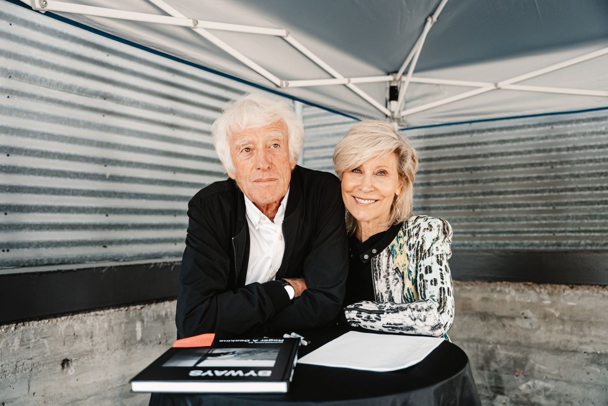 Roger and James Deakins at the November 2021 launch of his photographic memoir, Byways. (Photo by Timothy “Cheemo” Chon.)